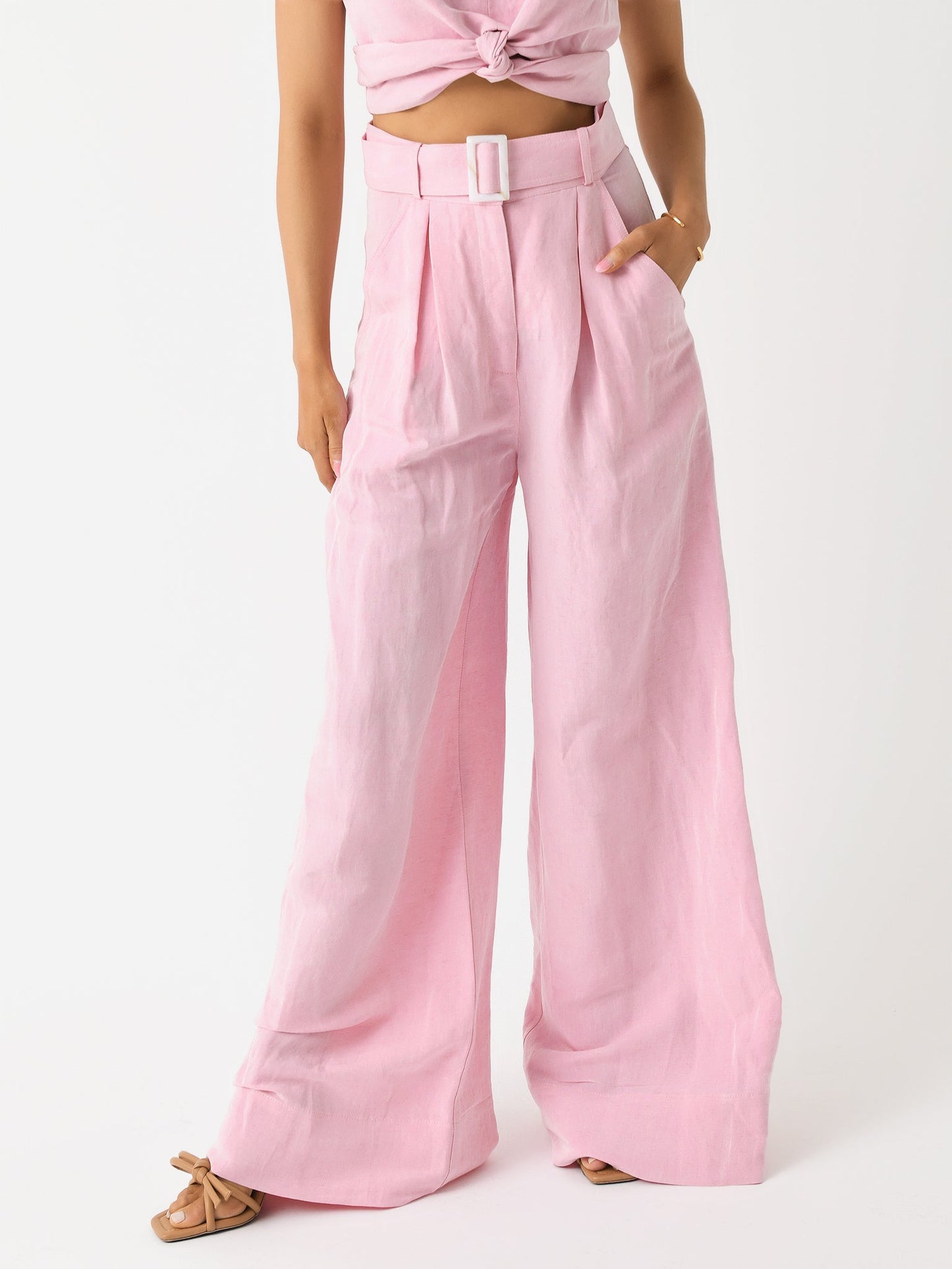 Matthew Bruch Women's Wide Leg Pleated Pant
