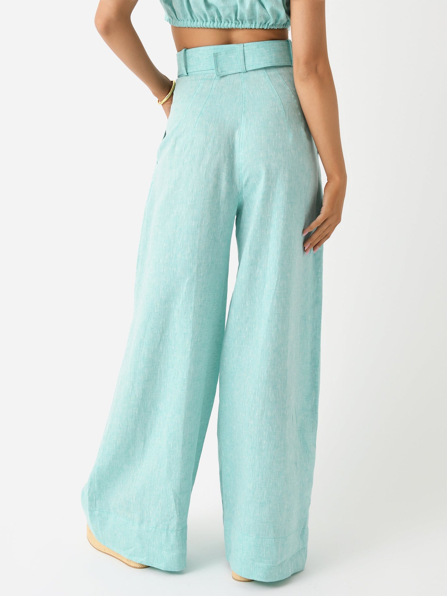 Matthew Bruch Women's Wide Leg Pleated Pant