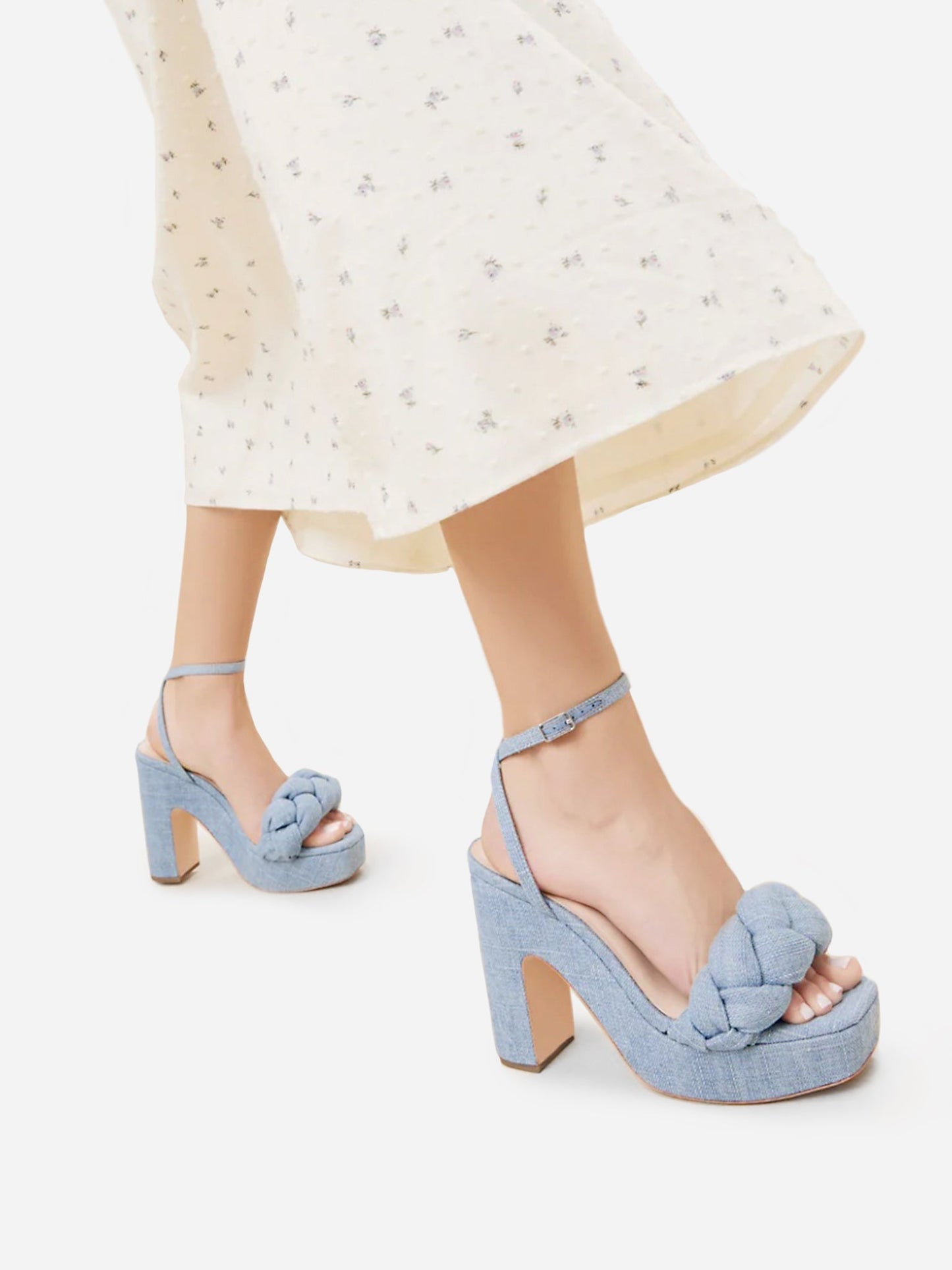 Loeffler Randall Women's Fae Denim Platform Sandal