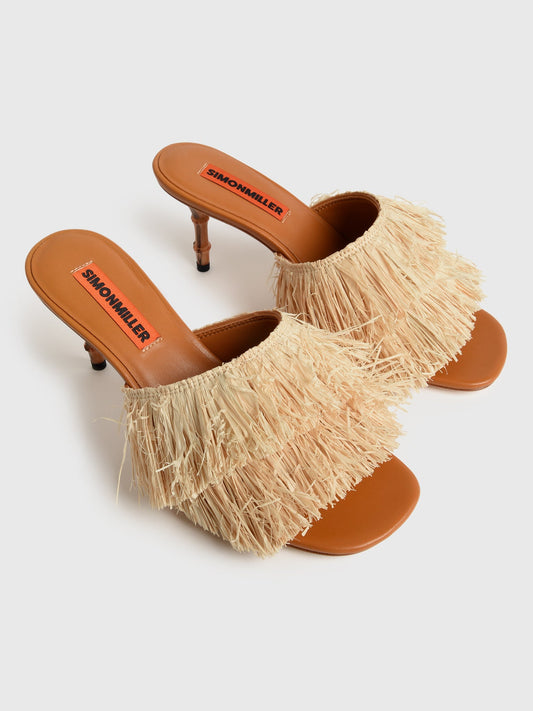 Simon Miller Women's Fringe Playa Bamboo Heel